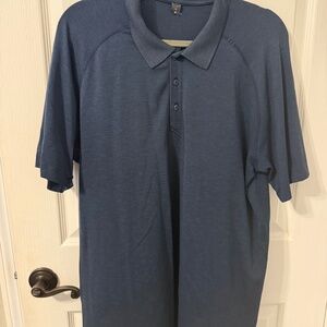 Lululemon Men's Metal Vent Tech Polo shirt Navy Blue large